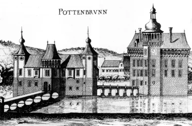 The Castle Pottenbrunn in an Engraving by Georg Matthäus Vischer from 1672